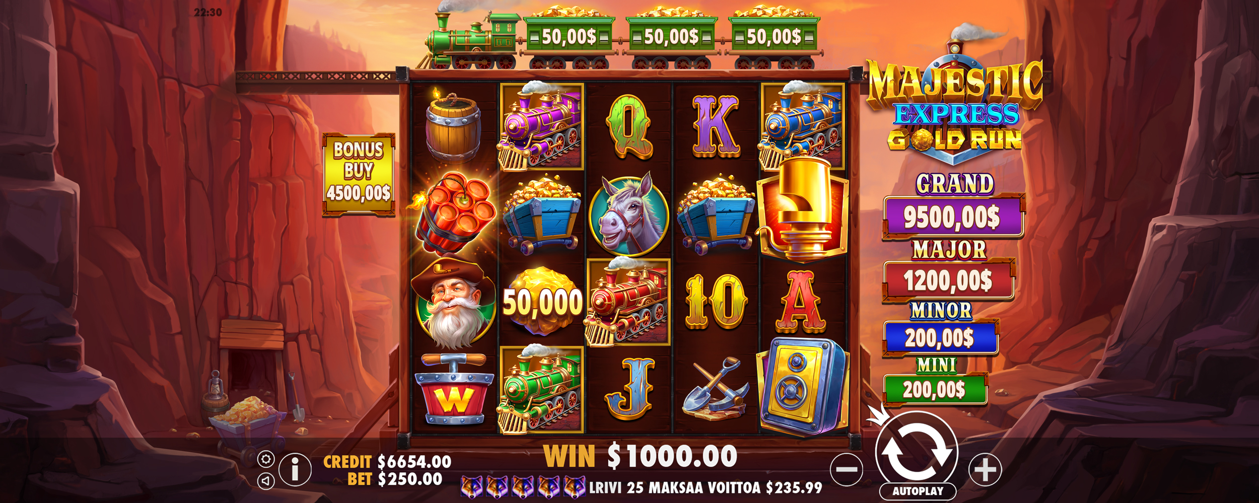 Majestic Express - Gold Run - screenshot with slot description 3